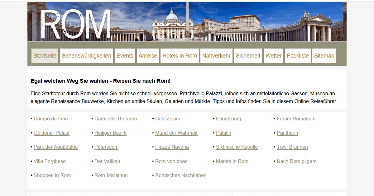 Der Palatin in Rom einer der sieben Hügel